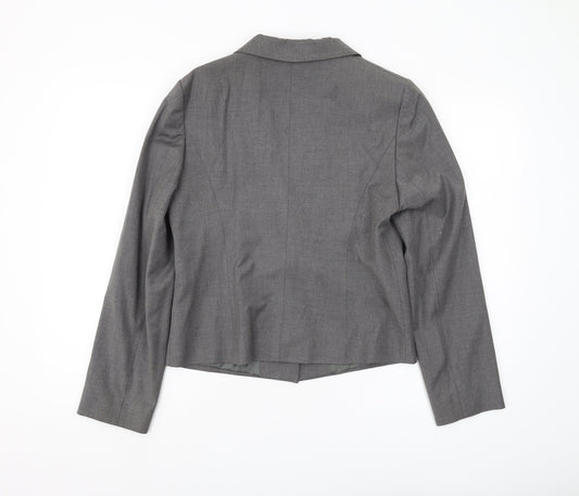 Jaeger Women's Grey Trouser Suit Blazer UK 12