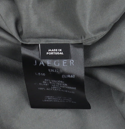 Jaeger Women's Grey Trouser Suit Blazer UK 12