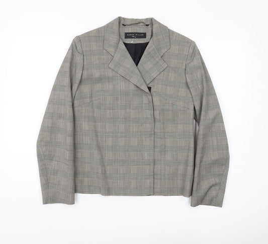 Karen Millen Women Grey Check Blazer Size 12