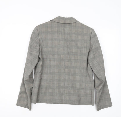 Karen Millen Women Grey Check Blazer Size 12