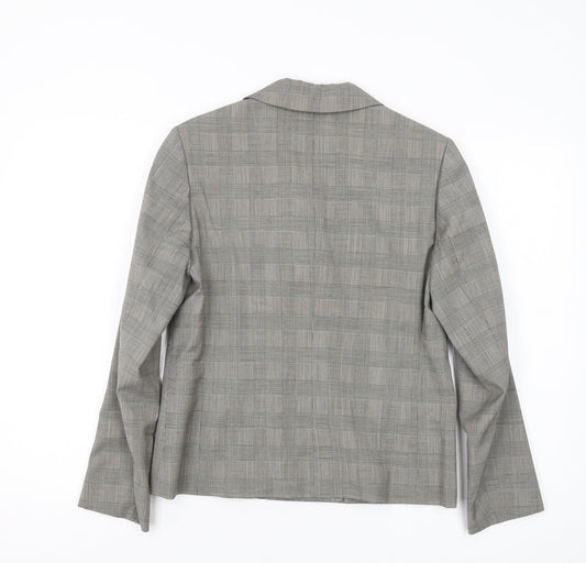 Karen Millen Women Grey Check Blazer Size 12
