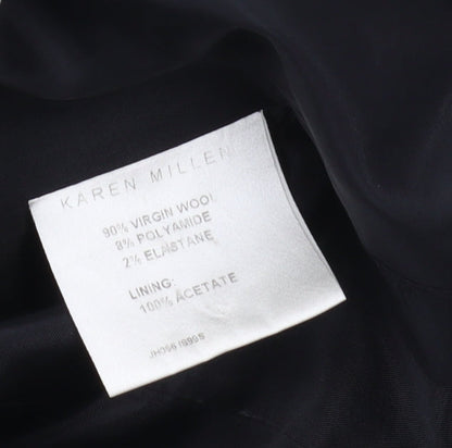 Karen Millen Women Grey Check Blazer Size 12