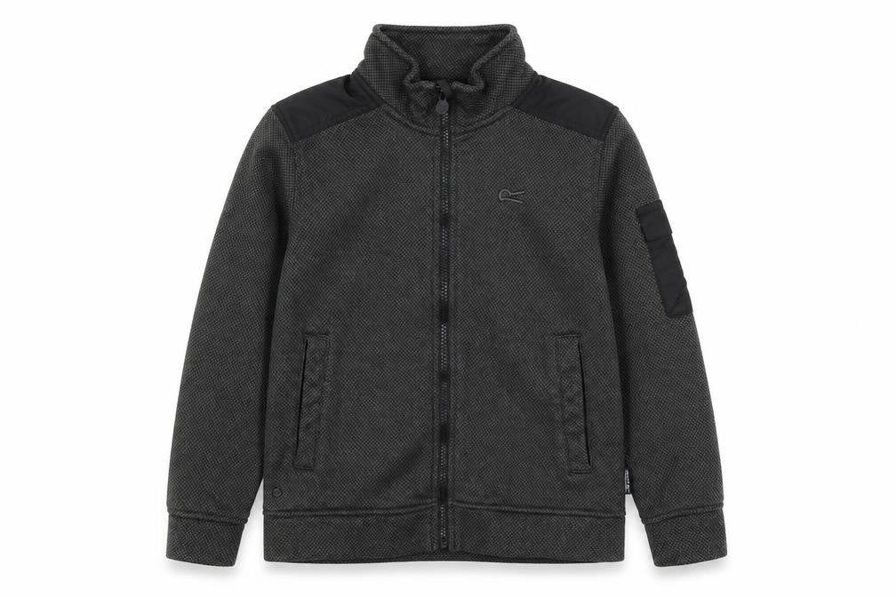 Front view of Regatta boys’ black basic jacket 9-10 years outdoor casual