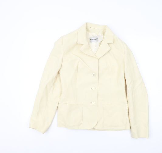 Windsmoor Ivory Blazer Women Size 12 Classic Lined