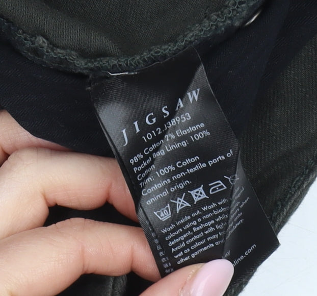 Jigsaw Men's Green Cropped Straight Jeans Size 32