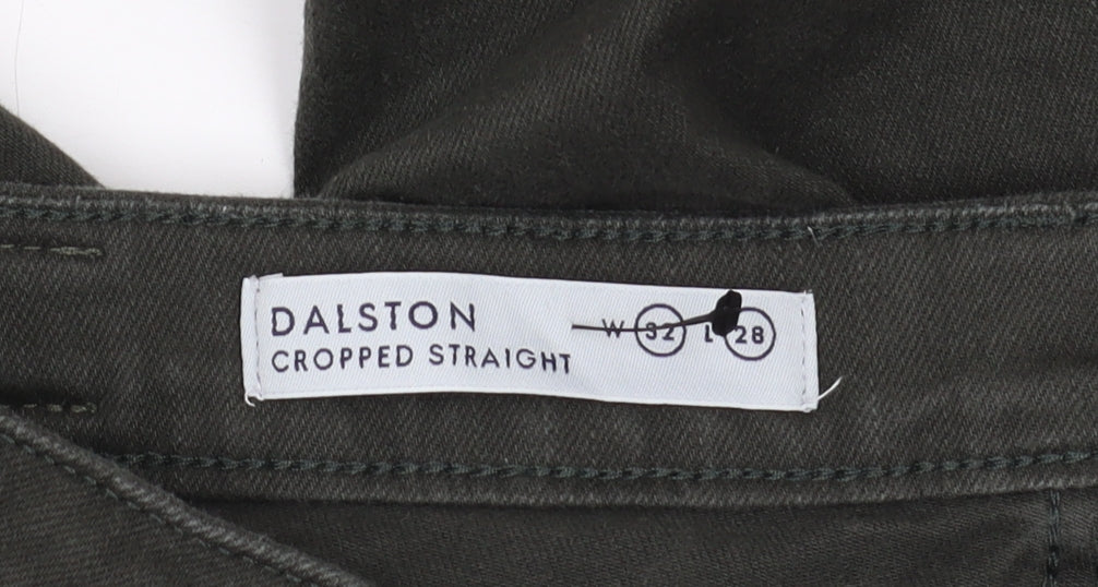 Jigsaw Men's Green Cropped Straight Jeans Size 32