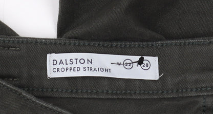 Jigsaw Men's Green Cropped Straight Jeans Size 32