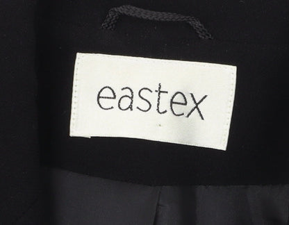 Eastex Women's Black Blazer Size 12 Lined Mid-Length