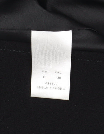 Eastex Women's Black Blazer Size 12 Lined Mid-Length