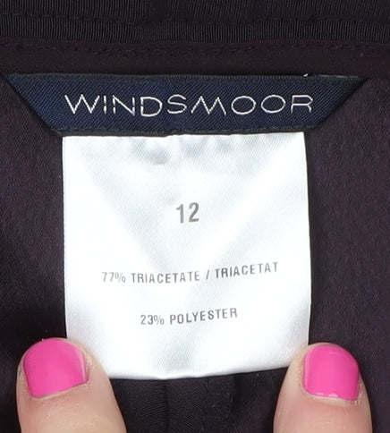 Womens UK Size 12 Windsmoor Regular Fit Business Casual Black Trousers