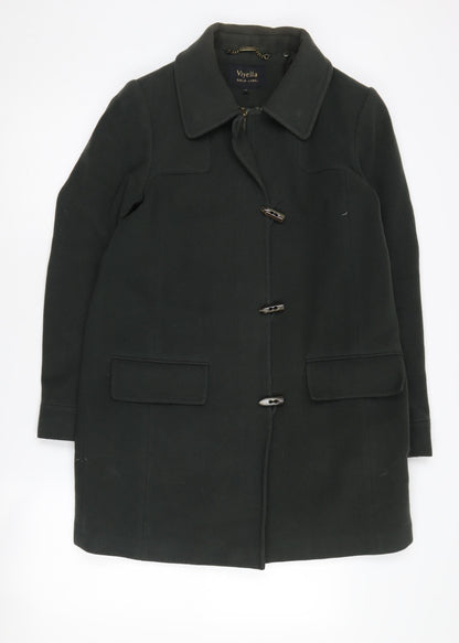 Womens UK Size 10 Viyella Green Overcoat