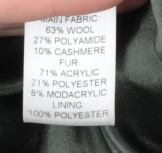 Womens UK Size 10 Viyella Green Overcoat