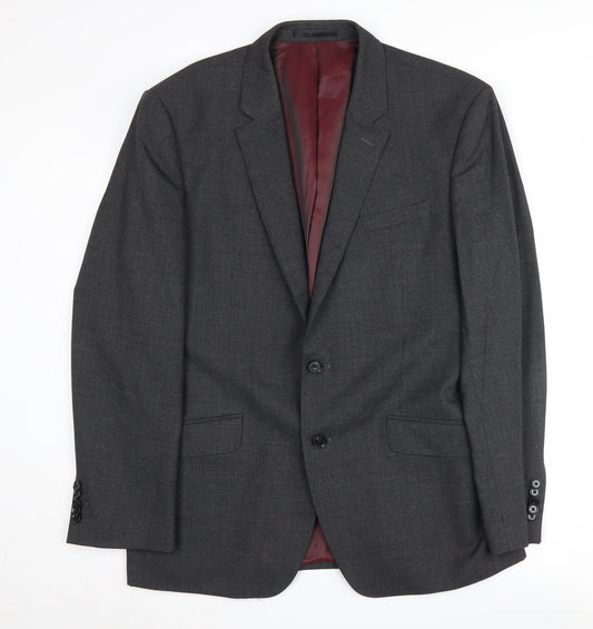 Mens UK Size 44 Vintage Regular Grey Suit Jacket