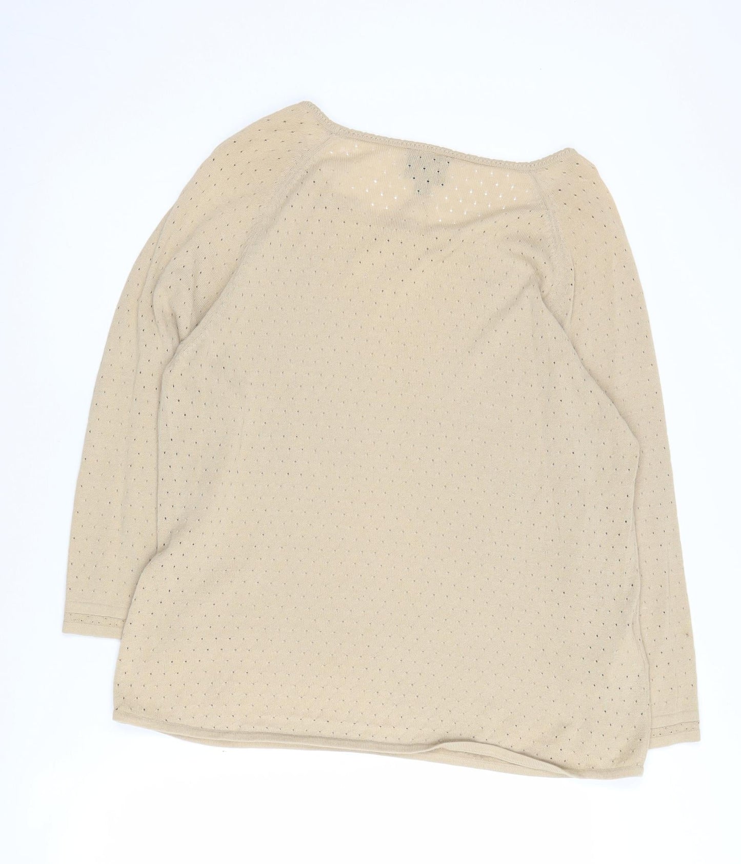 Womens UK Size XL Laura Ashley Beige Pullover Jumper