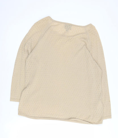 Womens UK Size XL Laura Ashley Beige Pullover Jumper