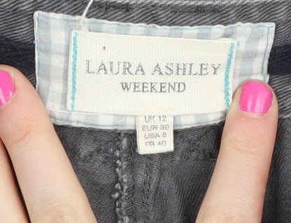 Laura Ashley Women's Grey Straight Jeans, Size 12