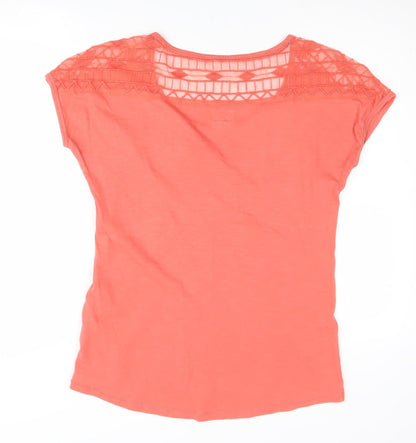 Womens UK Size S Hilfiger Denim Pink Basic T-Shirt