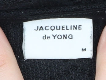 Jacqueline de Yong Women's Black T-Shirt Size M