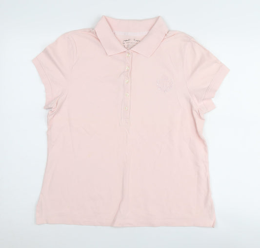 Womens UK Size L Tommy Hilfiger Pink Basic Polo
