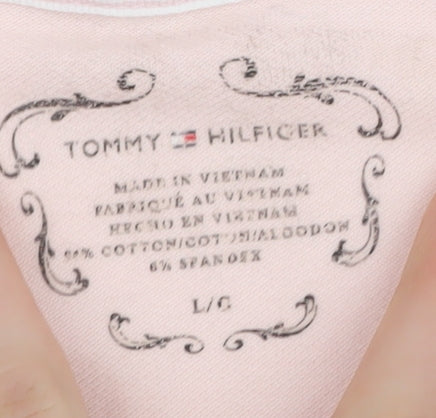 Womens UK Size L Tommy Hilfiger Pink Basic Polo