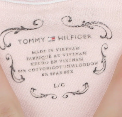 Womens UK Size L Tommy Hilfiger Pink Basic Polo