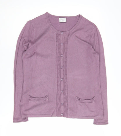 Eastex Women's Purple Cardigan Size 10 Round Neck