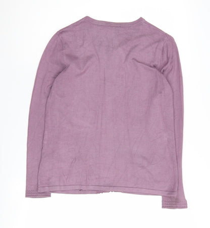 Eastex Women's Purple Cardigan Size 10 Round Neck
