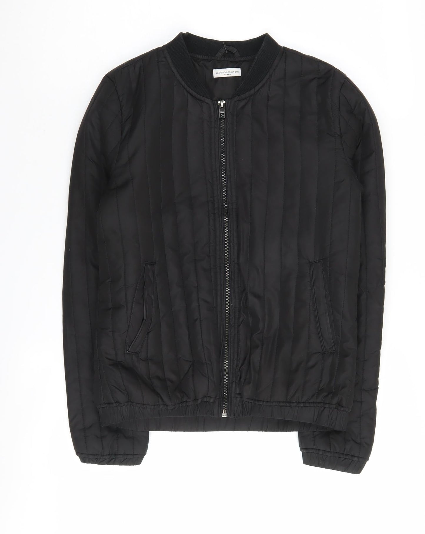 Jacqueline de Yong Women's Black XS Quilted Bomber Jacket