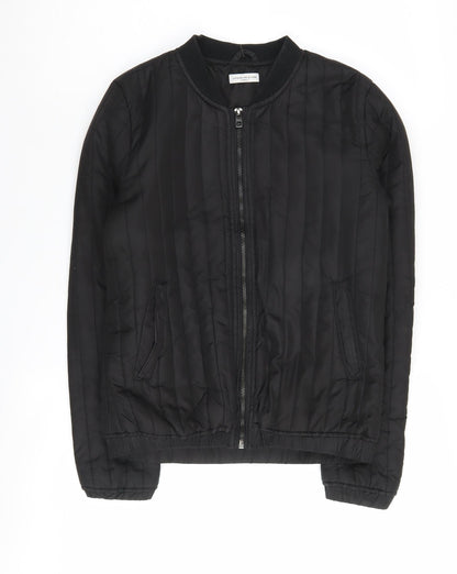 Jacqueline de Yong Women's Black XS Quilted Bomber Jacket