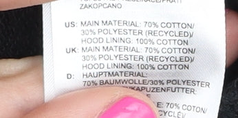 Adidas Unisex Adults Black M Full Zip Hoodie