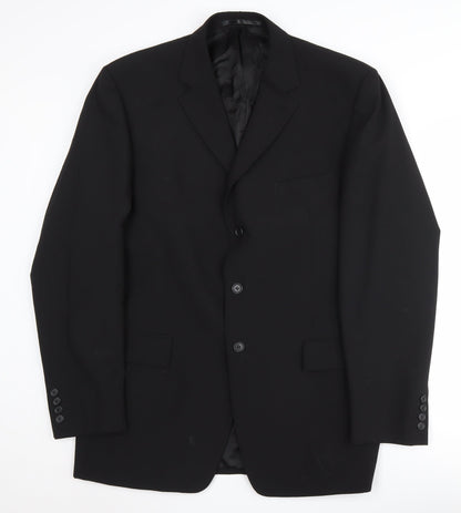 Mens UK Size 42 Moss Regular Black Suit Jacket