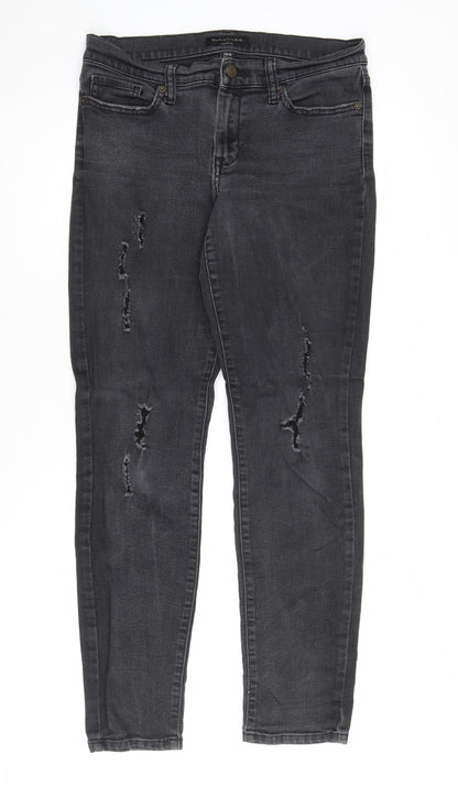 Banana Republic Women's Black Skinny Distressed Jeans Size 10