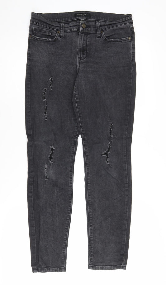 Banana Republic Women's Black Skinny Distressed Jeans Size 10