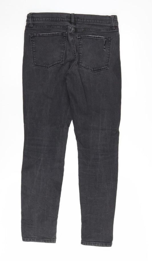 Banana Republic Women's Black Skinny Distressed Jeans Size 10