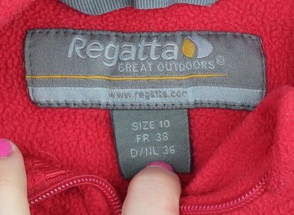 Regatta Women's Red 1/2 Zip Fleece Sweatshirt Size 10