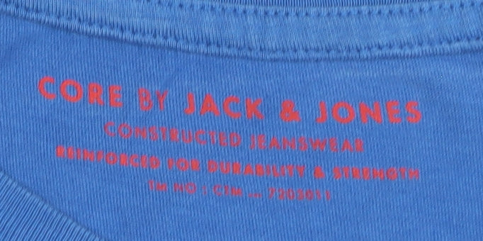 Mens UK Size L JACK & JONES Blue  T-Shirt