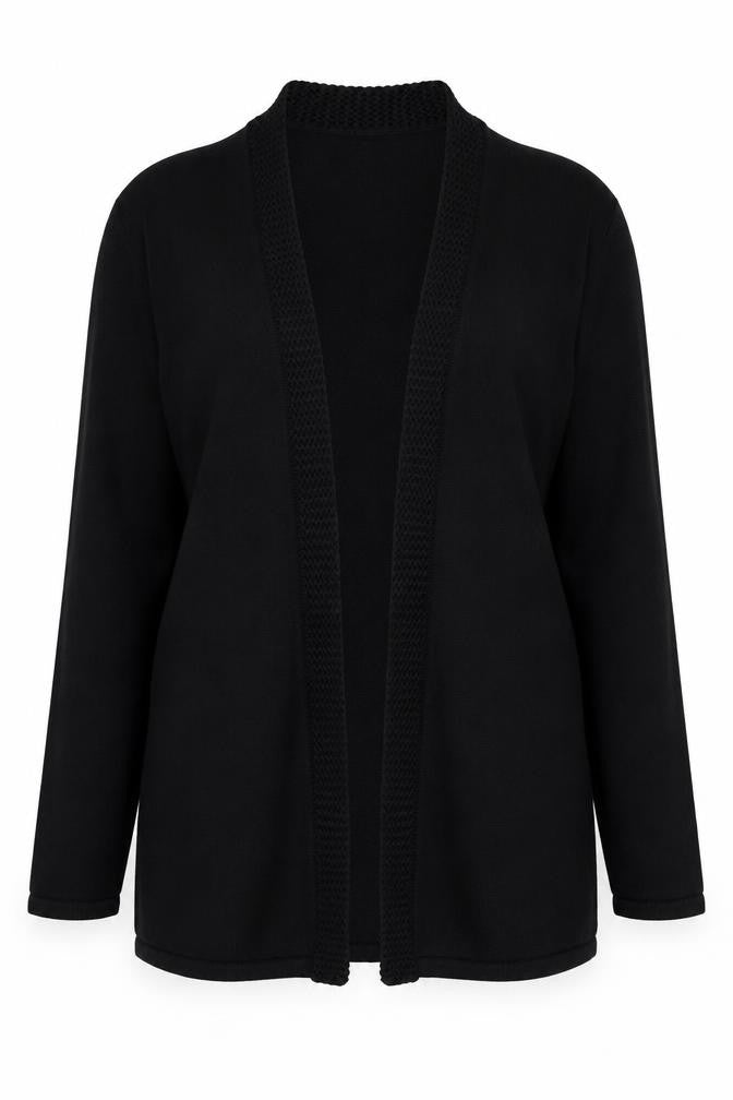 Womens UK Size 14 Eastex Black Cardigan Jumper