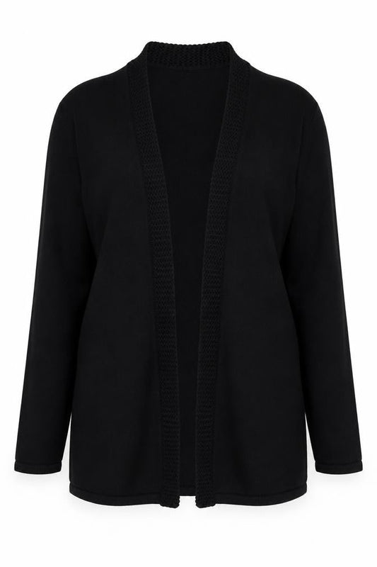 Womens UK Size 14 Eastex Black Cardigan Jumper