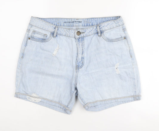 Jacqueline de Yong Women's Blue Boyfriend Denim Shorts Size 31