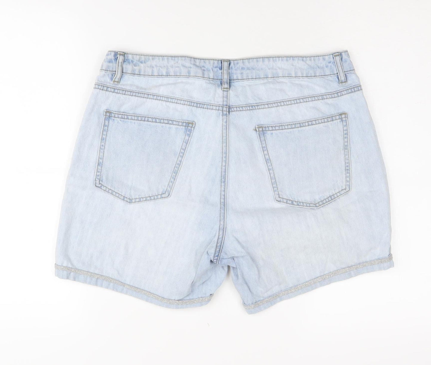 Jacqueline de Yong Women's Blue Boyfriend Denim Shorts Size 31