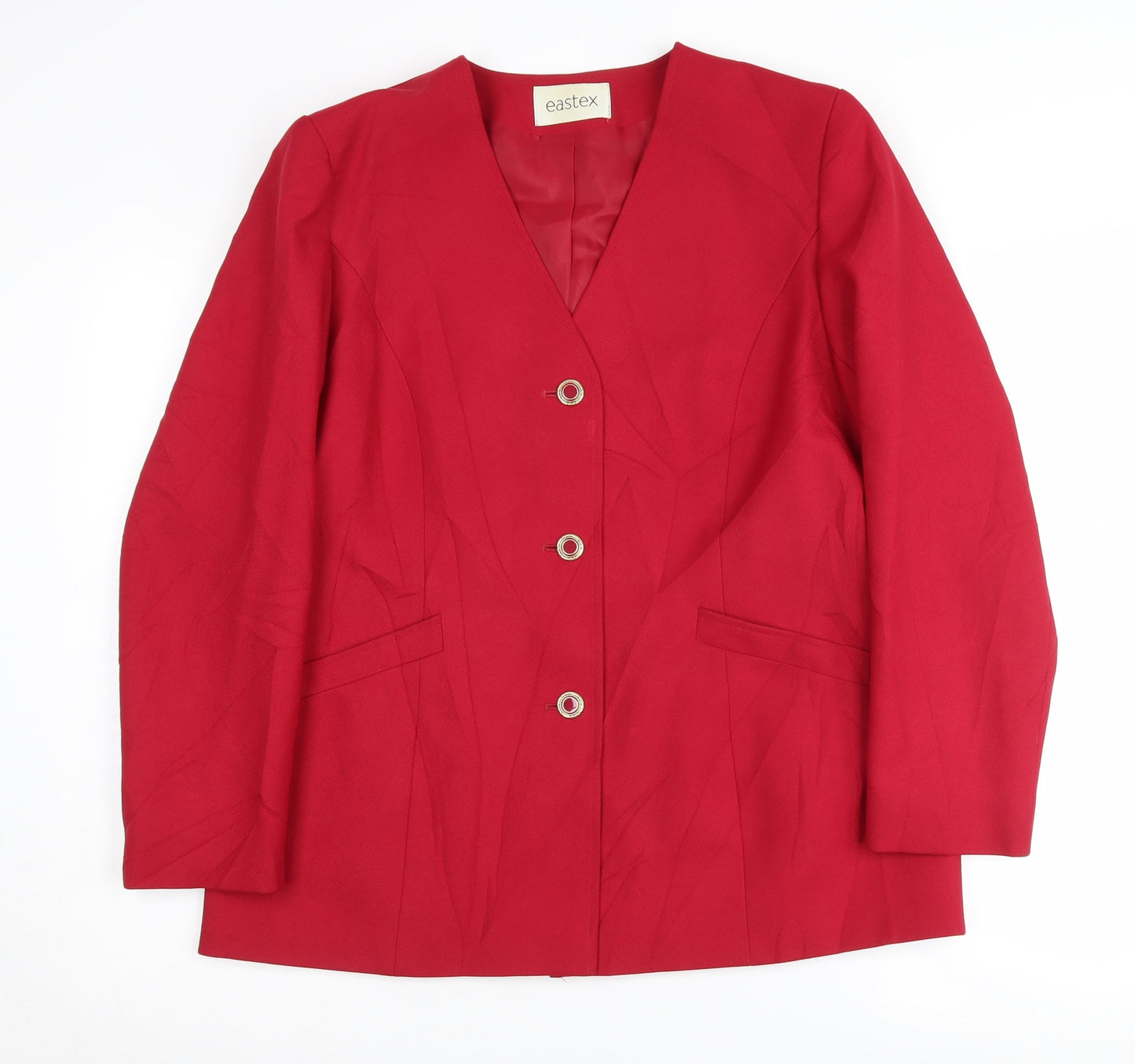 Eastex Women's Red Suit Jacket, Size 14, Business Style