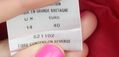 Eastex Women's Red Suit Jacket, Size 14, Business Style