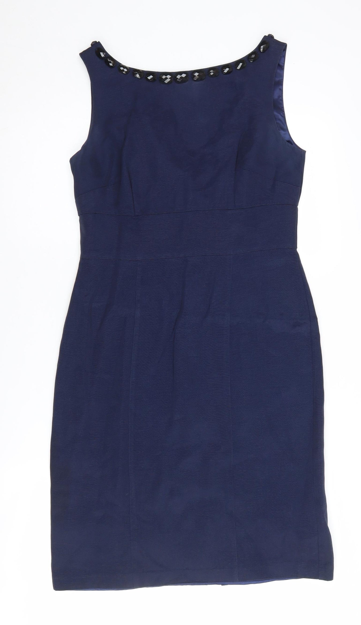 Laura Ashley Women's Blue Sheath Dress Size 10