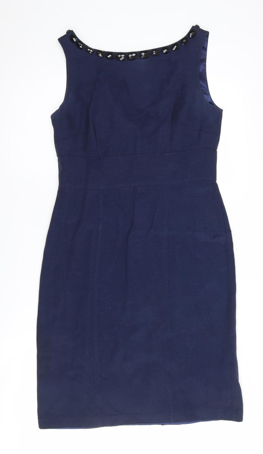 Laura Ashley Women's Blue Sheath Dress Size 10