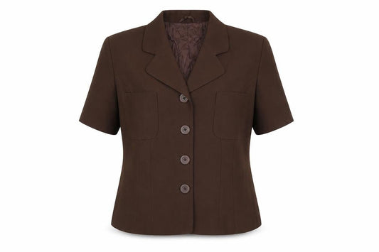 Front view of Roman Originals Women's Brown Blazer, size 12