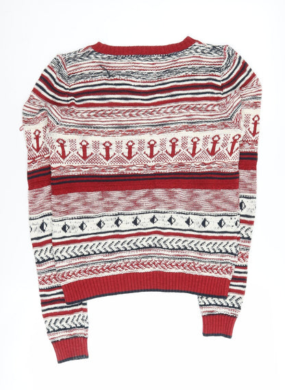 Womens UK Size 8 SoulCal & Co Red Pullover Jumper