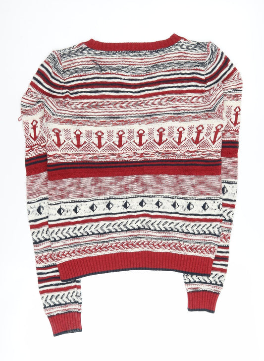 Womens UK Size 8 SoulCal & Co Red Pullover Jumper