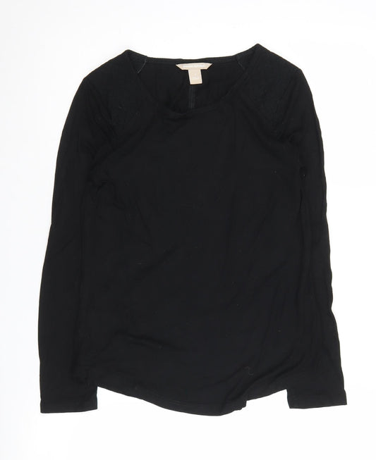 Banana Republic Women's Black Blouse, Size S, Casual Elegance