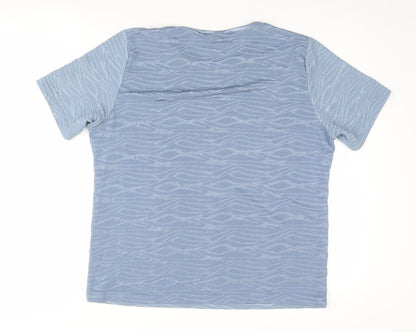 Womens UK Size 14 Honor Millburn Blue Jersey T-Shirt