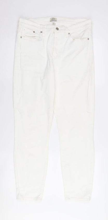 Womens UK Size 31 J.CREW Slim Fit Skinny White Jeans
